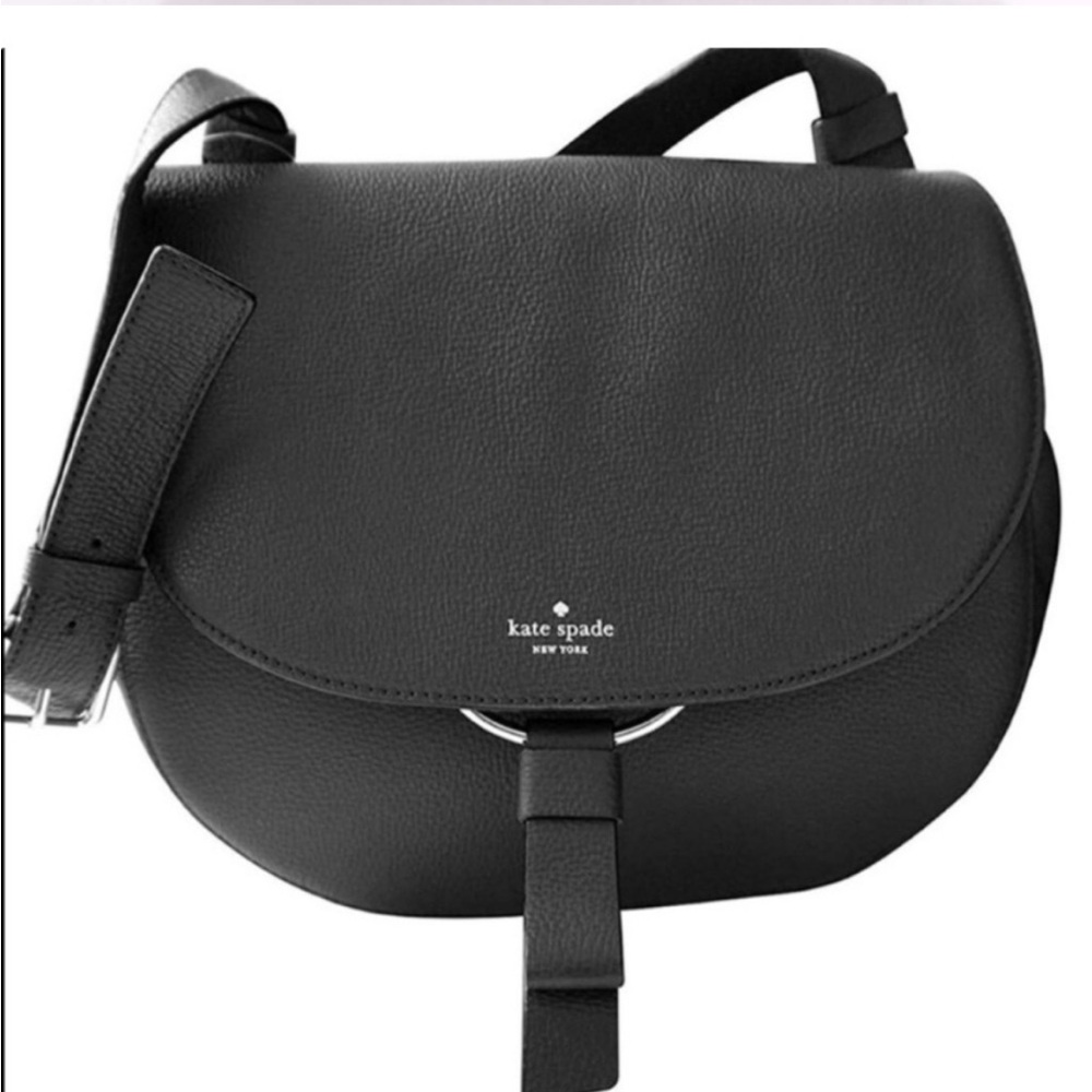 KATE SPADE Clark Street Kamille pebbled black leather Crossbody bag purse